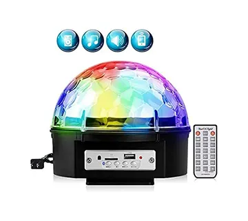 مصباح LED على شكل كرة سحرية من الكريستال متعدد الألوان