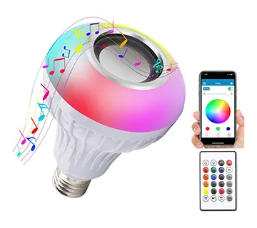 مكبر صوت بلوتوث ذكي E27 لمبة LED