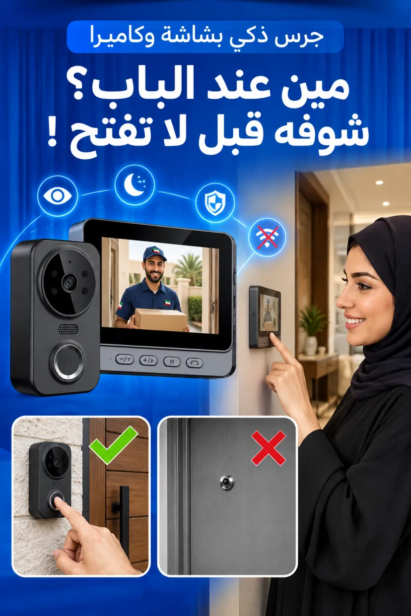 الجرس الذكي بالشاشة والكاميرا
