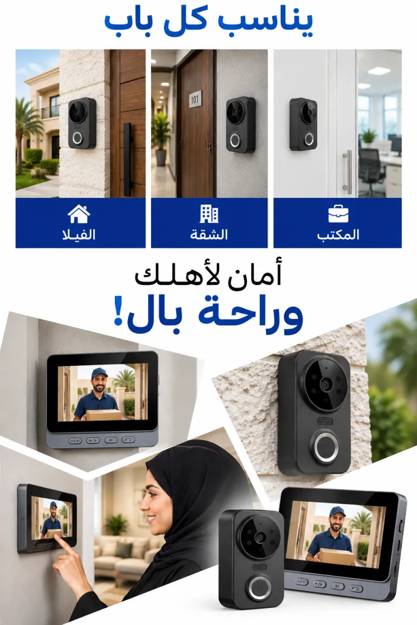 الجرس الذكي بالشاشة والكاميرا
