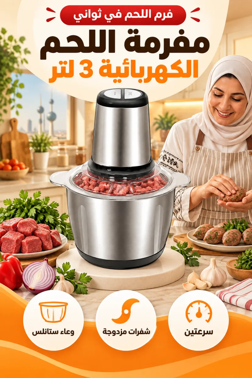 مفرمة اللحم الكهربائية 3 لتر