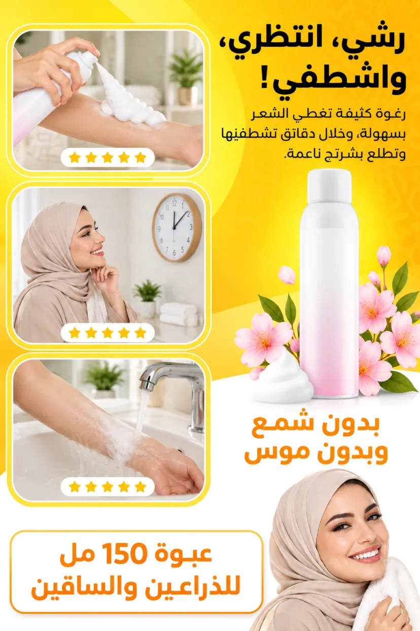 بخاخ رغوة إزالة الشعر